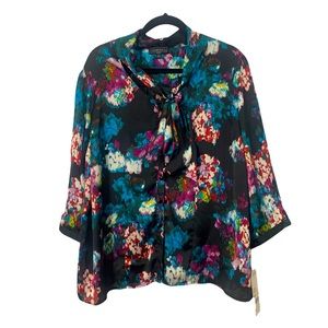 NWT Elementz, Floral Print Blouse, Plus Size 2x